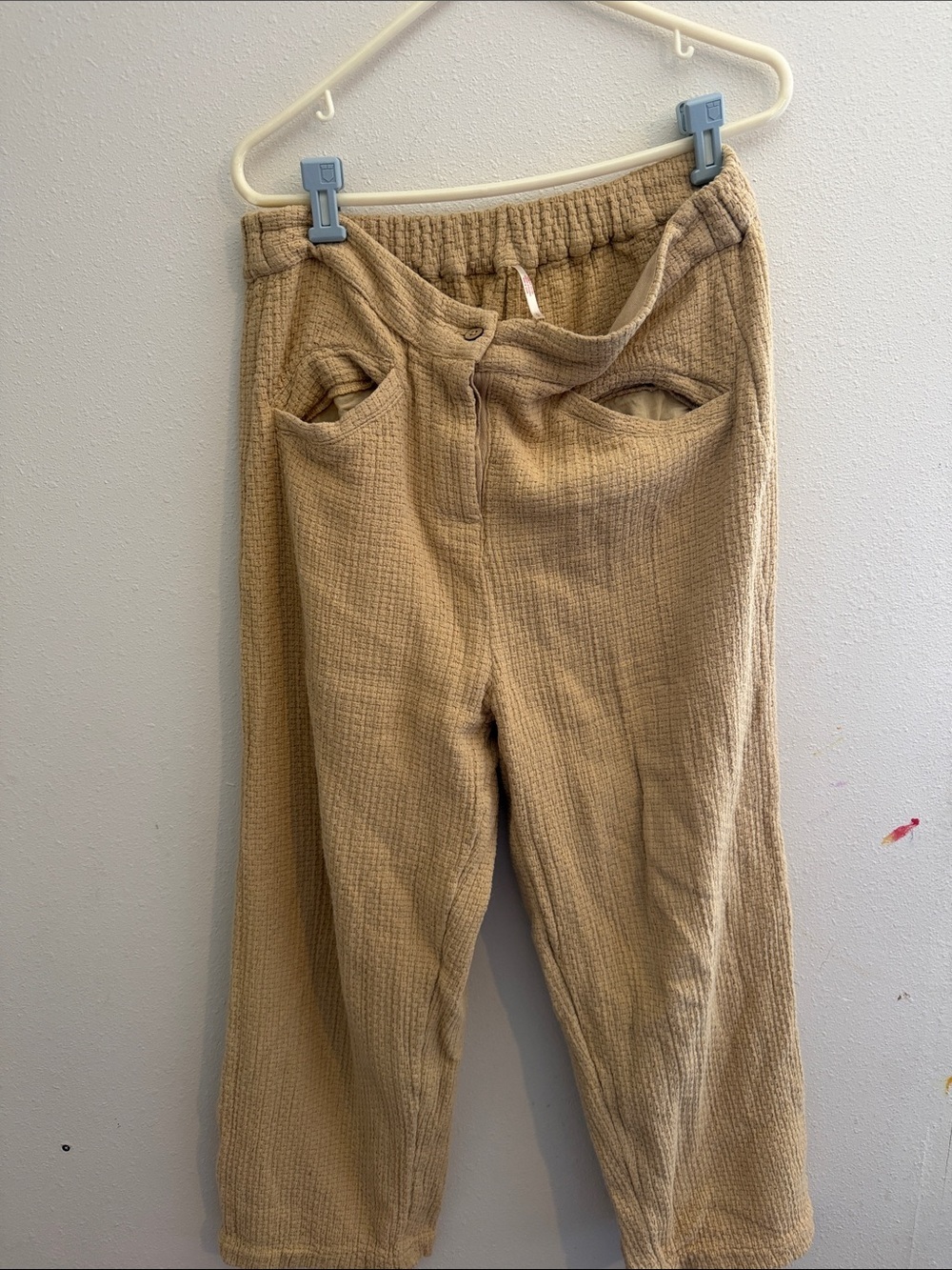 Free people urban out fitters stretchy waffle knit pants